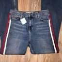 Topshop  Moto Stripe Jamie Flare Denim Blue Jeans Size 34x30 NWT Photo 3