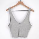 Abercrombie & Fitch  Matching Lounge Set Tank Top Shorts Pants Ribbed Grey M Photo 2