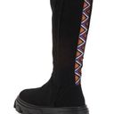 Farm Rio  Embroidered Suede Chunky Sole Tall Lug Boot 9.5 Photo 0