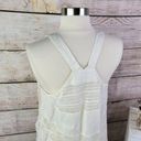 Loft  Women's Eyelet Cotton Linen Shift Lace Dress Casual Jasmine Ivory Size‎ 8 Photo 2