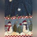 Croft & Barrow Ugly Christmas Sweater Vintage Large CROFT BARROW‎ Snowman  Blue Zip Photo 1