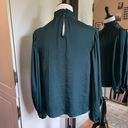 CeCe Medium Green Long Sleeve Blouse Photo 4