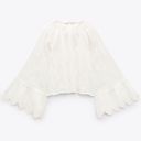 ZARA Bohemian Crochet Wide Sleeve Cotton Top Blouse Shirt Photo 5