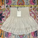 Spell & The Gypsy Collective  Lola Ruched Metallic Mini Skirt Biscuit NWT Size XS Photo 9