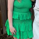 TCEC Green ruffled smocked Dress Photo 3