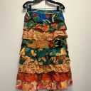 Farm Rio NWT  Mixed Prints Multi-Layered Midi Skirt Photo 8