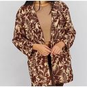 Mango NWT MNG  Women’s Tropical Linen Oversized Blazer Coat Jacket Brown Size XS Photo 1