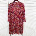 LuLaRoe  Sarah Cardigan Duster Aztec Geometric Print Red Small Photo 8