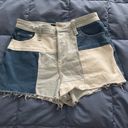 Hollister Patchwork High Rise Jean Shorts Photo 0