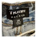  By PacSun Eco Bunny Dad Jeans, Straight Leg Playboy Bunny Print, Size 28 Photo 8