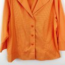 Coldwater Creek  Women's Button Front Cotton Check Shirt Orange Size XL Photo 3
