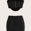 SheIn Black Denim Two Piece Set Photo 1