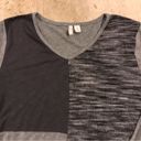 Cato  Grey and White Color Block Long Sleeve Asymmetrical Tee size XS Photo 1