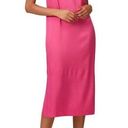 Jason Wu  Dress Womens 8 Pink Black Lace Trim Crepe Satin Sleeveless Slip Midi Photo 0