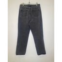 Pretty Little Thing  Charcoal Destroyed Straight Leg Denim Jeans Sz 6 High Rise Photo 4