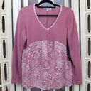 Absolutely Famous  Long Sleeve Waffle Knit Blouse L Photo 0