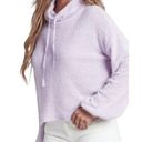 Blue Blush  Cowl Neck Cozy Pullover Lavender Purple Size Small NWT Photo 0