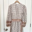 Cleobella  Blakey Hand Blocked Neutral Floral Long Sleeve Midi Dress Size Small Photo 8