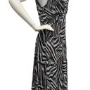 Tracy Reese  Anthropologie animal print midi dress sleeveless asymmetrical hem M Photo 5