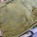 Good American High Waisted Olive Denim Shorts Photo 1