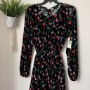 Open Edit NWT  Floral Velvet Cut Out Back Mini Dress Photo 2