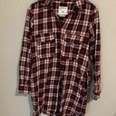 ZARA  Premium Denim Collection plaid long sleeve shirt dress women’s size medium Photo 0