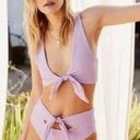 Beach Riot New! Set!  Free People Rib Dallas Emma bikini bottom lavender, size XS Photo 0