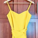 Dress the Population Veronique Midi Bodycon Canary Yellow Size Small Photo 3