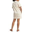 Everlane  Womens The Organic Cotton Polo Dress S Cream Tan Striped Short Sleeve Photo 1