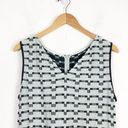 St. John  Collection Mint Black Textural Grid Knit Fit Flare Sleeveless Dress 8 Photo 3