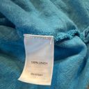 J.Jill  Turquoise Blue 100% Linen Tshirt Women’s Medium Petite Breathable Fabric Photo 4