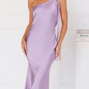 Hello Molly Purple Satin Midi Dress Photo 0