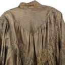 Vera Pelle  Italian Leather Dolman Jacket Brown Textured Casual Jacket Medium Photo 4