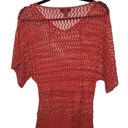 it's our time  Womens Size S Red Bohemian Crochet Knit Blouse Photo 1