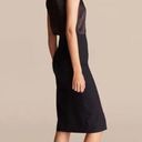 Rebecca Taylor  Tailored Navy Blue Mixed Media Sleeveless Dress sz 5 Photo 1