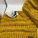 infinity NWT C.C Cable Knit Beanie Messy Bun/Ponytail Confetti Hat &  Scarf Set Photo 2