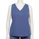 Nine West NEW! Women’s  Essential V-Neck Tank - Blue Size 4X blue polyester Photo 0