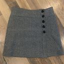 Talbots Black White Wool Mini Skirt Size 12 Photo 0