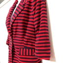 Monteau  Blazer Red striped medium button career Photo 7