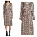 Brochu Walker  Olivia Snake Print Blouson Midi-Dress in Metallic Python Photo 2