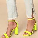 Wild Diva Neon Yellow Heels Photo 0