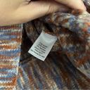 Nine West NWT  Orange Blue Marled V-Neck Wrap Sweater Medium Photo 5