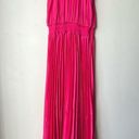 Petal and Pup  Dominique Hot Pink Satin Pleated Maxi Dress 4 Photo 14