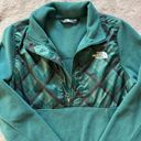 The North Face  Women's Green Geometric Anorak Fleece 1/2 Zip Pullover Sz Xsmall Photo 2