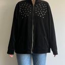 Chico's Black  Velour Jacket Size 3 Photo 0