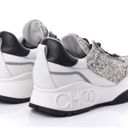 Jimmy Choo  Glitter Raine Sneakers 40 White Photo 1