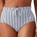 Tommy Bahama  Island Cays Navy Blue Stripe High Waist Swim Bottom XS NEW Photo 0