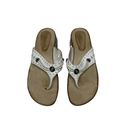 Bare Traps Womans White Slide Slip On Sandals Size 8 Leather Photo 4