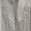 l*space L* White Lace S/S Blouse Anthropologie Bohemian Blouse Size Med EUC #7230 Photo 4