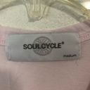 SoulCycle  Pink Racerback Tank Top White Graphic Medium Sleeveless Workout Photo 2